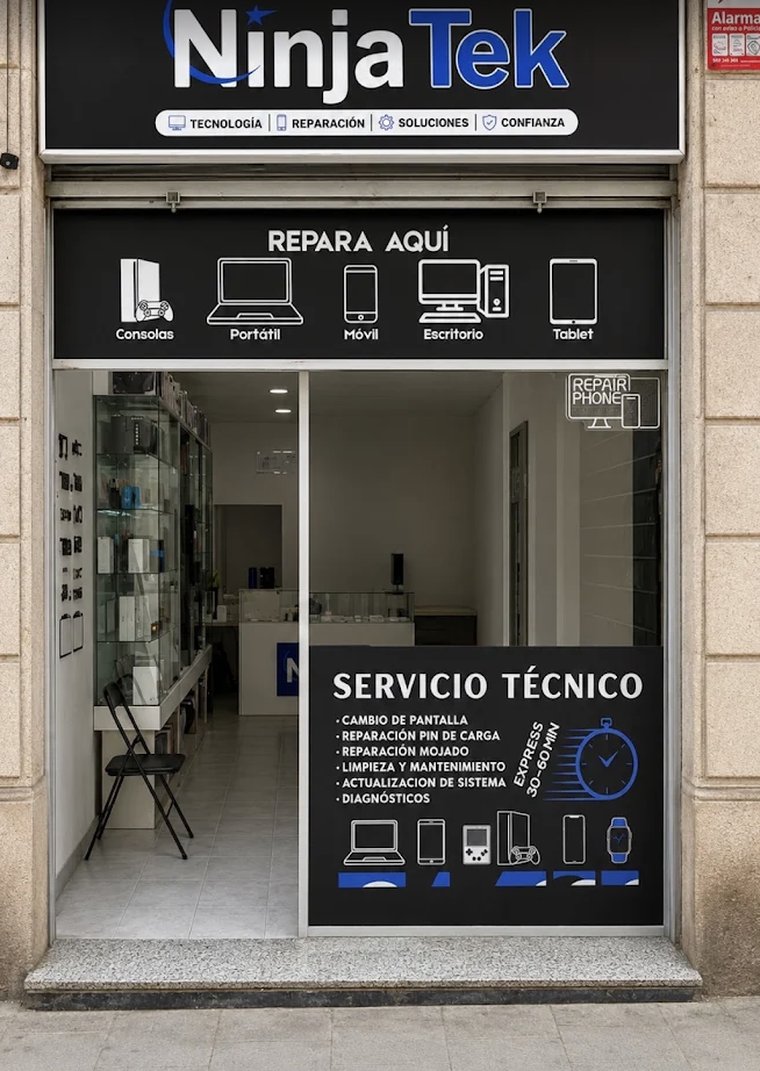 Fachada del taller NinjaTek en Carrer de Sant Pau, 111